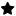 Black star shape icon on transparent background