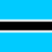 Flag of Botswana, featuring a light blue field with a horizontal black stripe across the center, bordered by thin white stripes above and below.