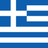 Flag of Greece with nine horizontal blue and white stripes and a white cross on a blue square in the canton