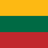 Flag of Lithuania with horizontal stripes of yellow, green, and red