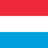 Flag of Luxembourg with horizontal red, white, and light blue stripes
