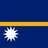 Flag of Nauru with a blue field, a yellow horizontal stripe, and white star