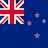 Flag of New Zealand with Union Jack and four red stars with white borders on a blue field
