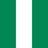 Flag of Nigeria with three vertical stripes in green, white, and green