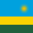 Flag of Rwanda with blue, yellow, and green stripes and a yellow sun in the top-right corner