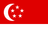 Flag of Singapore with red and white horizontal halves and crescent moon with five stars