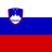Flag of Slovenia with white, blue, and red stripes and national coat of arms