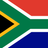 Flag of South Africa with Y-shaped green stripe and red, blue, yellow, black, and white colors