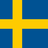 Flag of Sweden with a yellow Nordic cross on a blue background