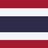 Flag of Thailand with horizontal stripes in red, white, and blue