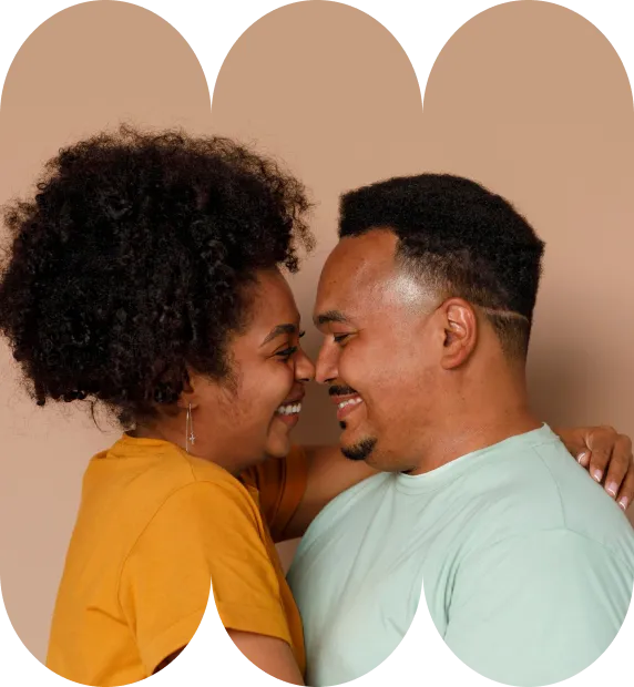 couple looks at each other