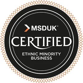 MSDUK Certified badge for Ethnic Minority Business