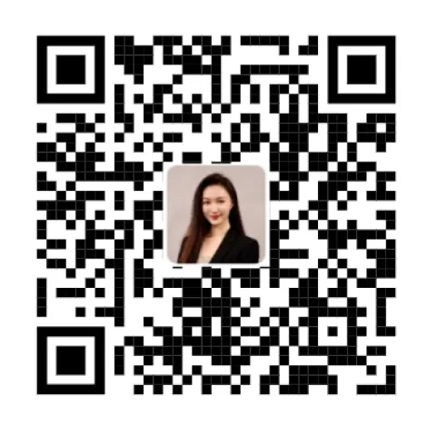 a qr code with a woman at center