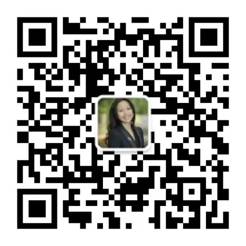 a qr code with a woman at center
