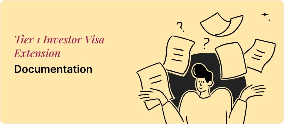 Picture of a person juggling paperwork for UK Tier 1 Investor Visa Extension documentation