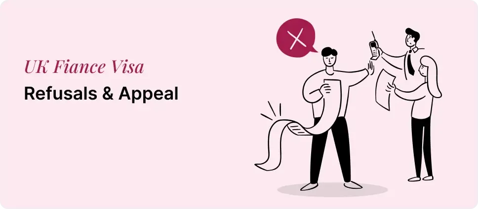 UK Fiance Visa requirements and eligibility shown with a person checking a list